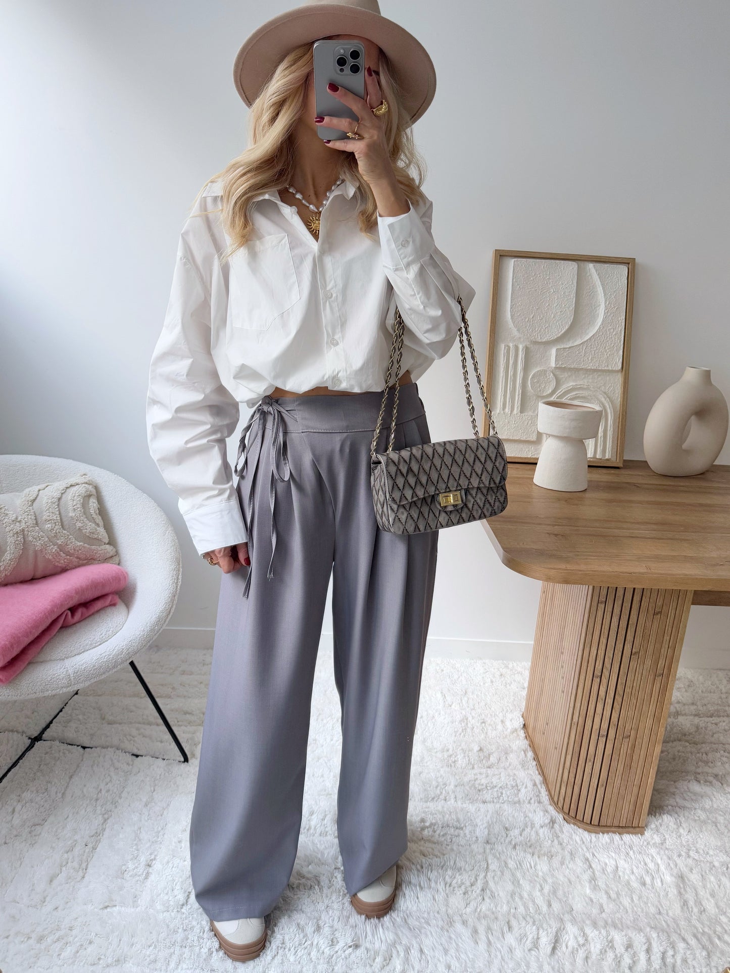 NAÏG wide-leg wrap pants