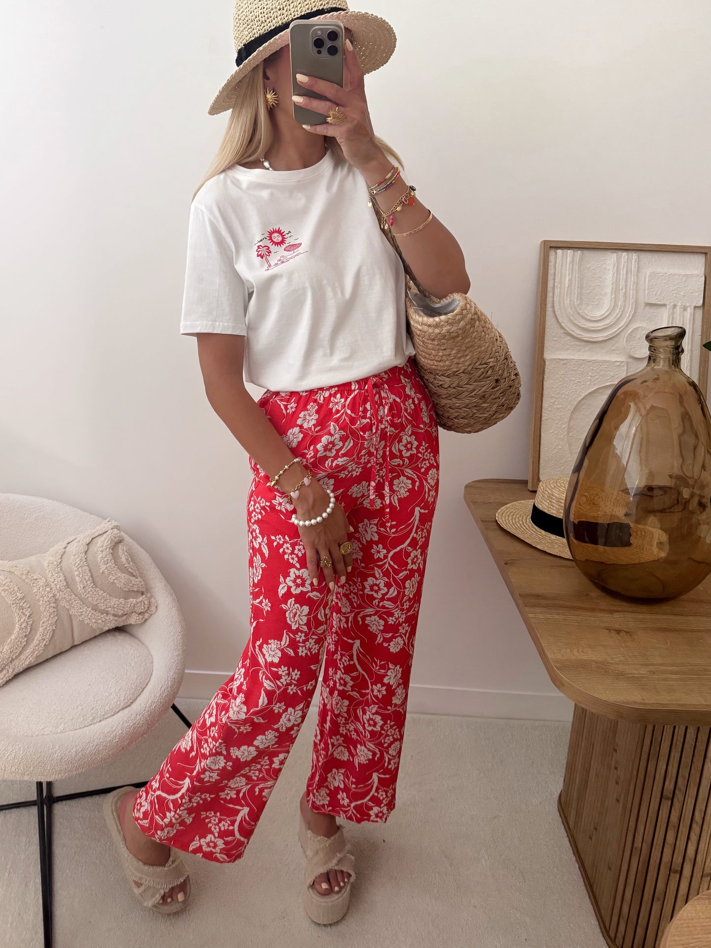 MYRNA floral print pants