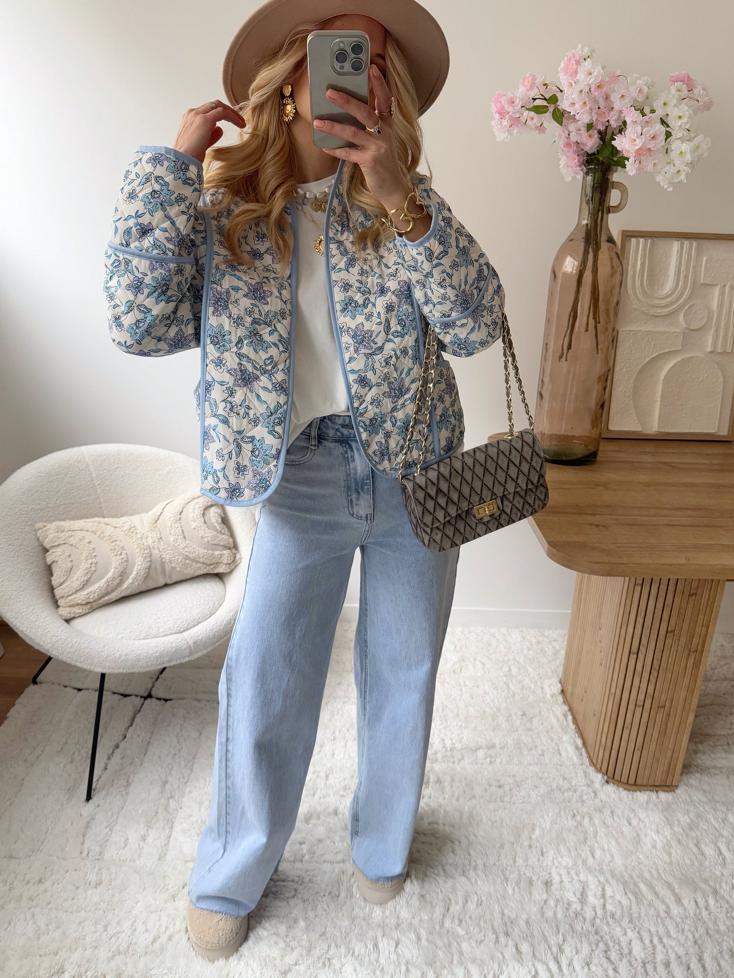 BEE Light Blue Straight Leg High Waist Jeans