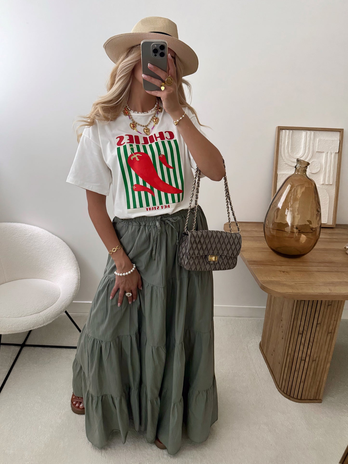 SPICY chili pepper print T-shirt