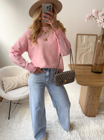 BEE Light Blue Straight Leg High Waist Jeans