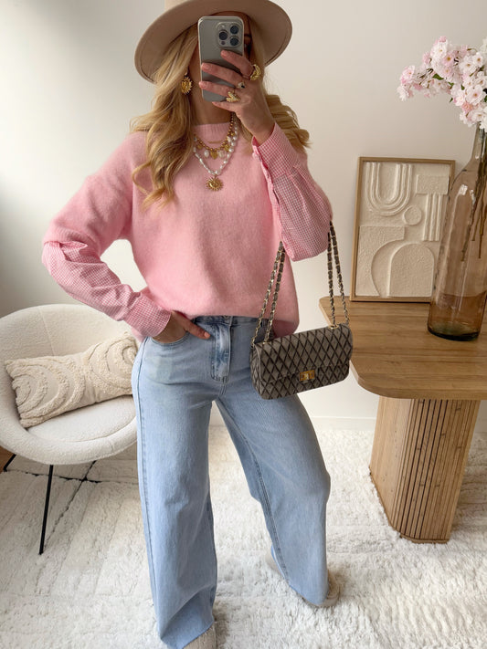 BEE Light Blue Straight Leg High Waist Jeans