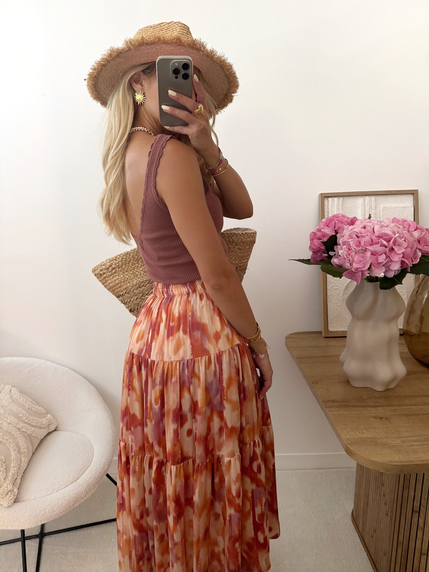 ERICE ribbed tank top - dusty pink