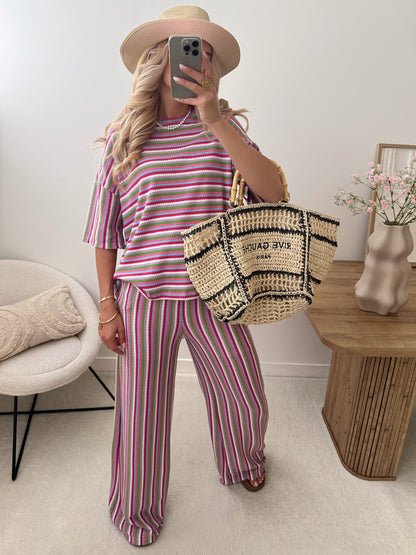 BALDI Multicolored Striped Knit Set
